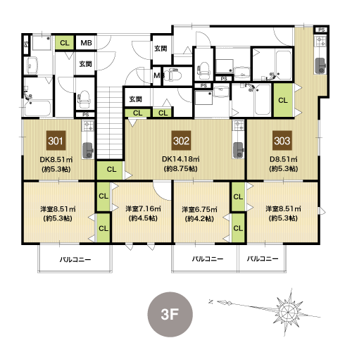 城東区今福南収益新築マンション３F