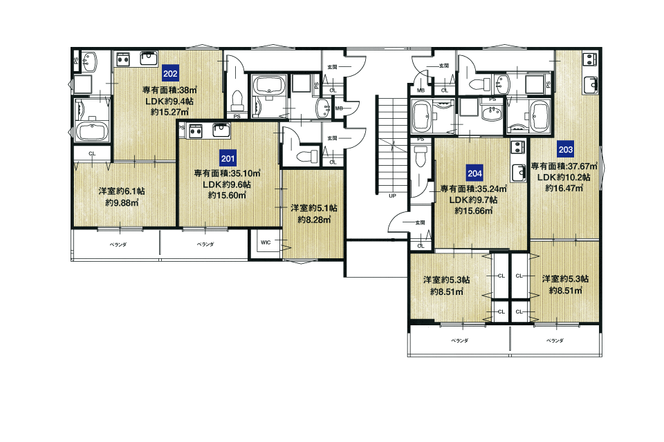 藤井寺市国府3丁目A棟収益新築マンション２F