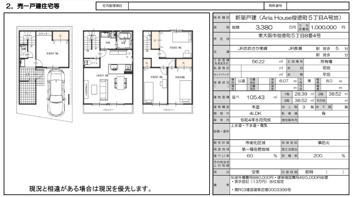 大阪市 株式会社ハウジングギャラリー 新築 新築一戸建て 非公開物件,俊徳町5丁目写真