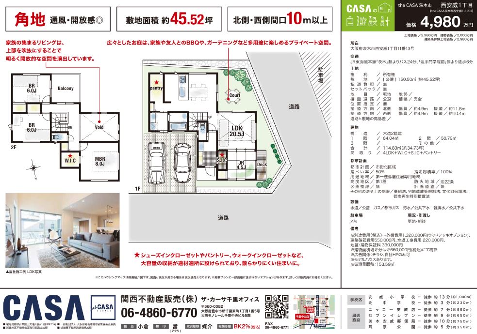 大阪市 株式会社ハウジングギャラリー 新築 新築一戸建て 非公開物件,西安威1丁目写真